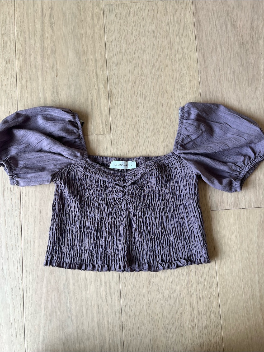 Puff-Sleeve Crop Top